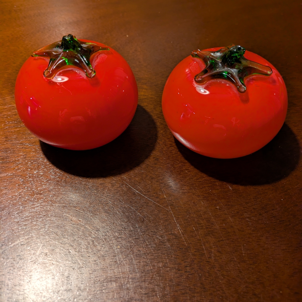 Red Tomato Glass Figurines